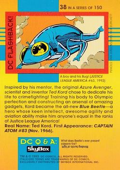 1993 SkyBox DC Cosmic Teams #38 Blue Beetle Back
