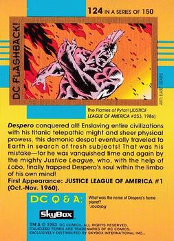 1993 SkyBox DC Cosmic Teams #124 Despero Back