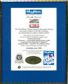 1994 SkyBox DC Master Series - Promos #NNO Deathstroke the Terminator / Batman / Hawkman / Poison Ivy Back