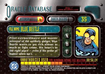 1996 SkyBox DC Outburst: Firepower #35 Blue Beetle Back