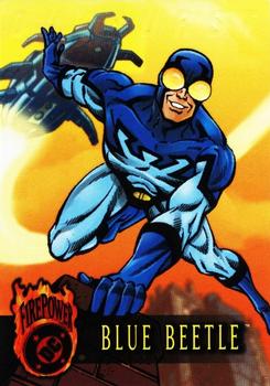1996 SkyBox DC Outburst: Firepower #35 Blue Beetle Front