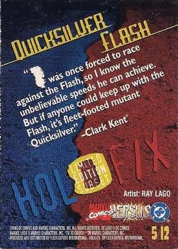 1995 Fleer DC vs. Marvel Comics - Holo F/X #5 Quicksilver vs. Flash Back