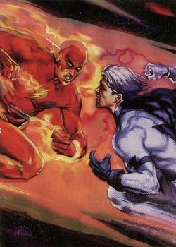 1995 Fleer DC vs. Marvel Comics - Holo F/X #5 Quicksilver vs. Flash Front