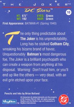 1994 SkyBox DC Stars #10 The Joker Back