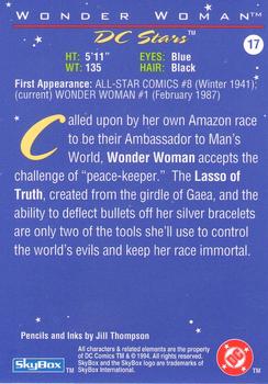 1994 SkyBox DC Stars #17 Wonder Woman Back