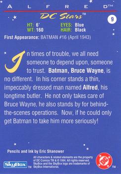 1994 SkyBox DC Stars #9 Alfred Back