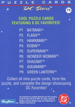 1994 SkyBox DC Stars - Puzzle #P8 Aquaman Back