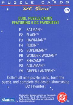 1994 SkyBox DC Stars - Puzzle #P9 Green Lantern Back