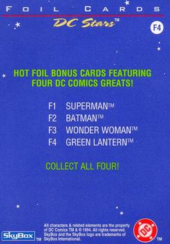 1994 SkyBox DC Stars - Foil #F4 Green Lantern Back