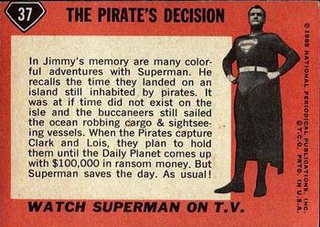 1966 Topps Superman #37 The Pirates' Decision Back