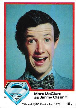1978 Topps Superman: The Movie #10 Marc McClure as Jimmy Olsen Front