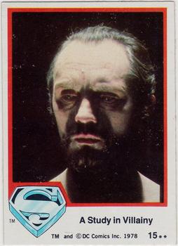 1978 Topps Superman: The Movie #15 A Study in Villainy Front