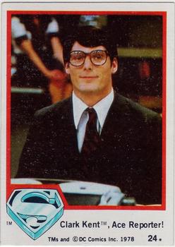 1978 Topps Superman: The Movie #24 Clark Kent, Ace Reporter! Front
