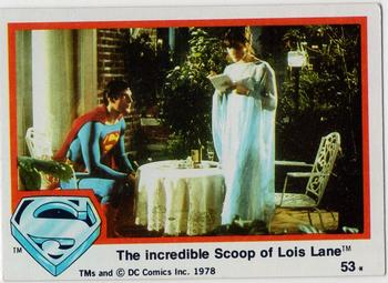 1978 Topps Superman: The Movie #53 The incredible Scoop of Lois Lane Front