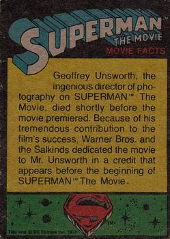 1978 Topps Superman: The Movie #101 Saved by the Man of Steel! Back