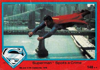 1978 Topps Superman: The Movie #148 Superman Spots a Crime Front
