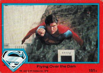 1978 Topps Superman: The Movie #151 Flying Over the Dam Front