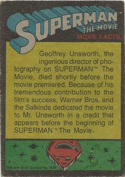 1978 Topps Superman: The Movie #155 Visitor from Another Planet Back