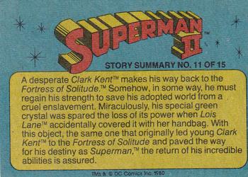 1980 Topps Superman II #22 Undercover Assignment! Back