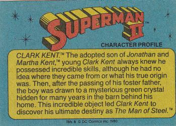 1980 Topps Superman II #26 Rescued by ... Clark Kent? Back