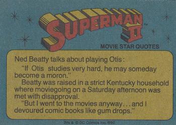 1980 Topps Superman II #30 Inside the Fortress of Solitude Back