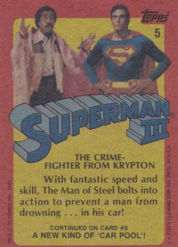 1983 Topps Superman III #5 The Crime-Fighter from Krypton Back