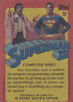 1983 Topps Superman III #10 Computer Whiz! Back