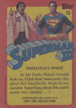 1983 Topps Superman III #13 Smallville's Finest! Back