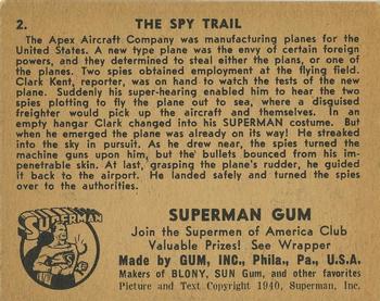 1941 Gum Inc. Superman (R145) #2 The Spy Trail Back