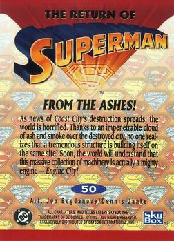 1993 SkyBox The Return of Superman #50 From the Ashes! Back