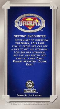 1994 SkyBox Superman: Man of Steel Platinum Series #31 Superman / Lois Lane Back