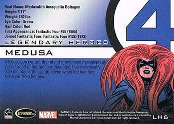 2008 Rittenhouse Fantastic Four Archives - Legendary Heroes #LH6 Medusa Back