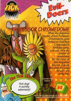 1995 Fleer Fox Kids Network #40 Professor Chromedome Back