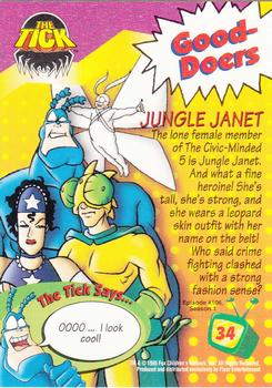 1995 Ultra Fox Kids Network #34 Jungle Janet Back