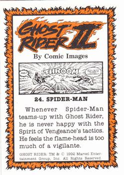 1992 Comic Images Ghost Rider II #24 Spider-Man Back