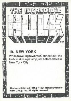 1991 Comic Images The Incredible Hulk #19 New York Back