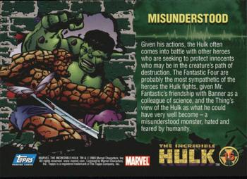 2003 Topps The Incredible Hulk #16 Misunderstood Back