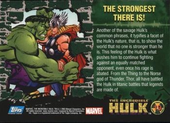 2003 Topps The Incredible Hulk #19 The Strongest There Is! Back