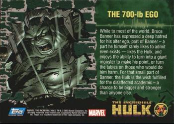 2003 Topps The Incredible Hulk #37 The 700-lb Ego Back