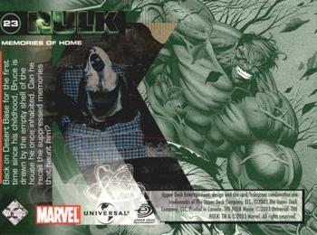 2003 Upper Deck The Hulk Film and Comic #23 Memories of Home Back