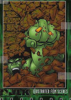 2003 Upper Deck The Hulk Film and Comic - Illustrated Film Scenes #IF04 Hulk Smash! Front