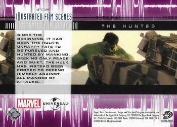 2003 Upper Deck The Hulk Film and Comic - Illustrated Film Scenes #IF05 The Hunted Back