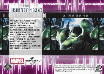 2003 Upper Deck The Hulk Film and Comic - Illustrated Film Scenes #IF06 Airborne Back