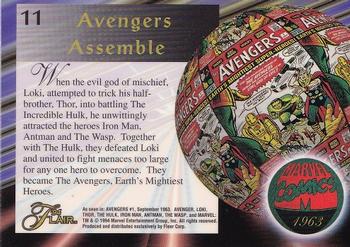 1994 Flair Marvel Annual #11 Avengers Back