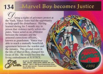 1994 Flair Marvel Annual #134 Justice Back
