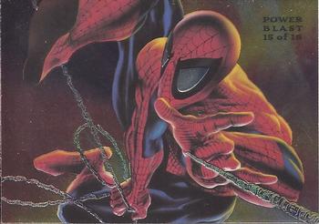 1994 Flair Marvel Annual - Flair Marvel Universe - PowerBlast #15 Spider-Man Back