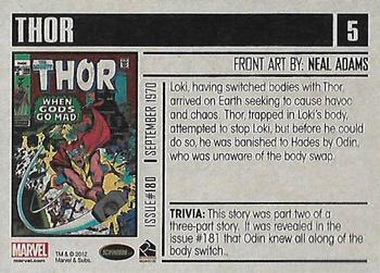 2012 Rittenhouse Marvel Bronze Age #5 The Mighty Thor #180 Back
