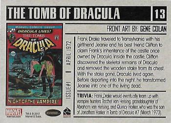 2012 Rittenhouse Marvel Bronze Age #13 The Tomb of Dracula #1 Back
