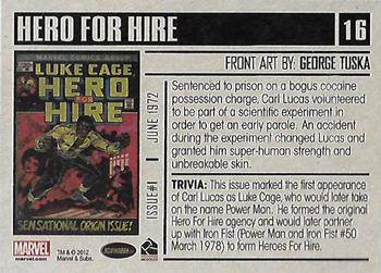2012 Rittenhouse Marvel Bronze Age #16 Luke Cage, Hero for Hire #1 Back