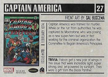 2012 Rittenhouse Marvel Bronze Age #27 Captain America #170 Back